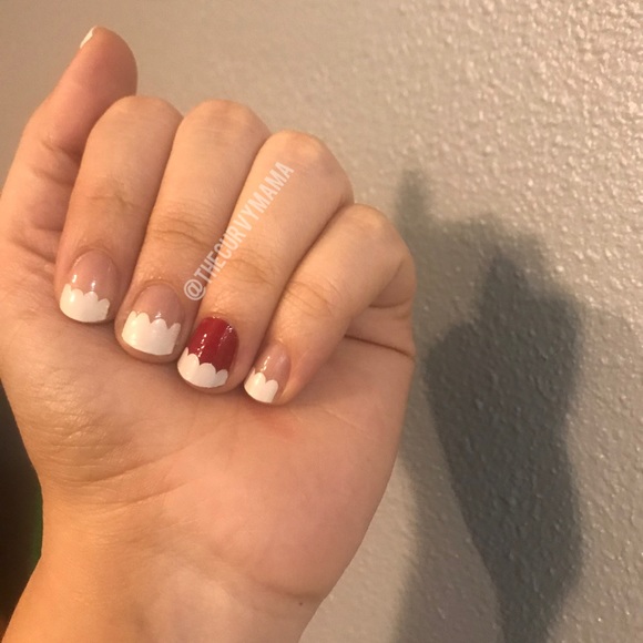 2/$20 incoco nails vintage scallop nail wraps french tips manicure makeup white - Picture 2 of 5